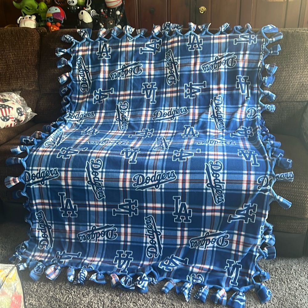 ❤️SOLDETSY❤️Los Angeles Dodgers fleece blanket. LA Dodgers  blanket. LA Dodgers